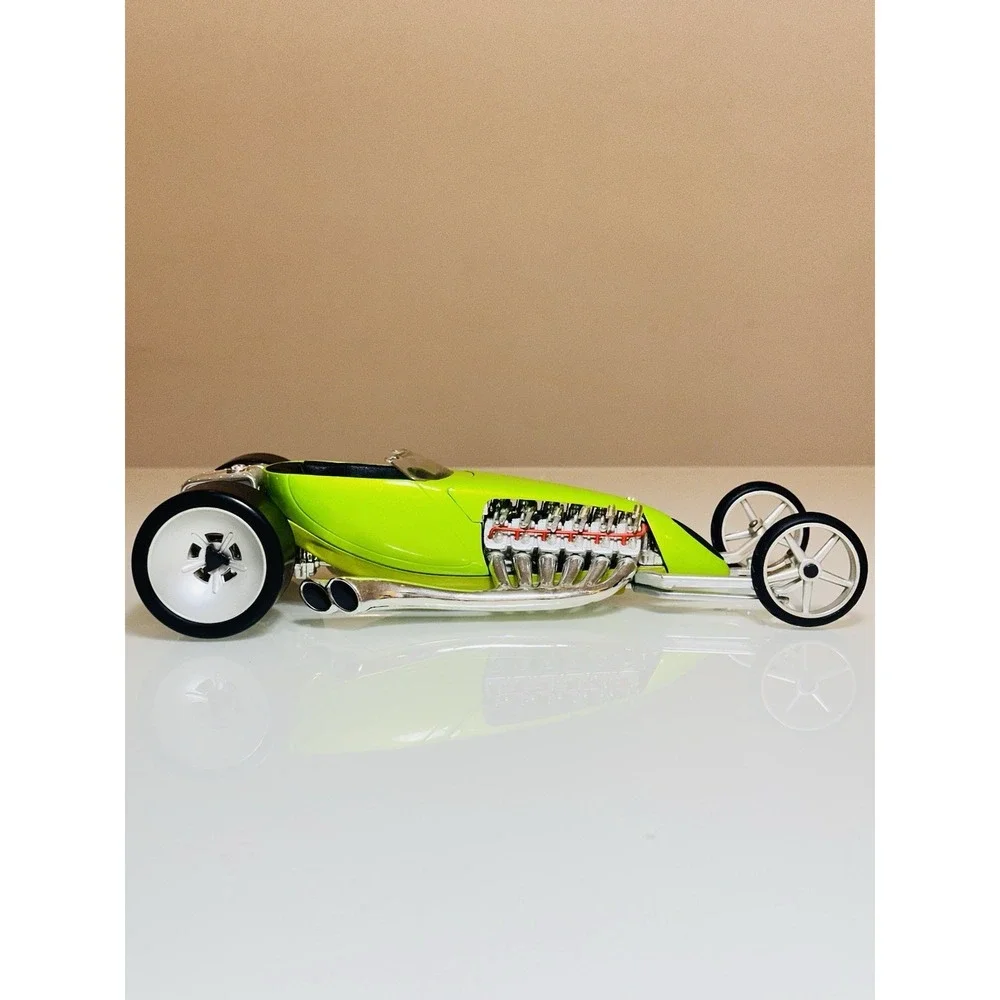 Hot Wheels Twin Mill 1:18 Diecast Model Car Lime Green Custom Hot Rod Rare